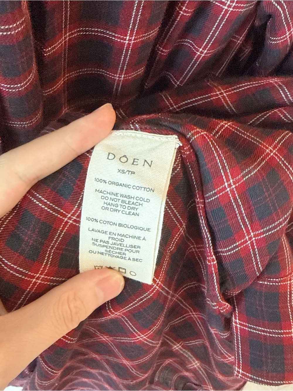 NWOT DÔEN Annika Dress Rouge Countryside Plaid - Picture 11 of 11